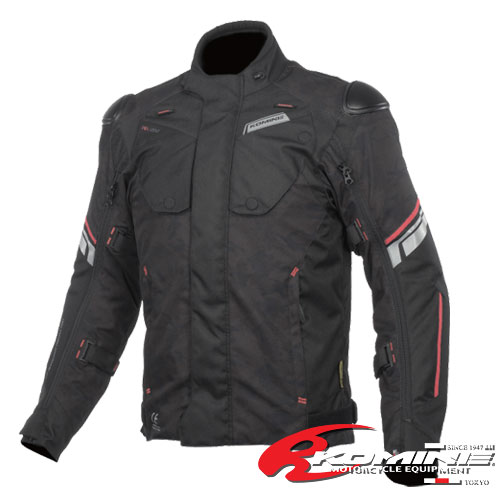 JK-598 PROTECT FULL YEAR JACKET #BLACK-CAMO-RED