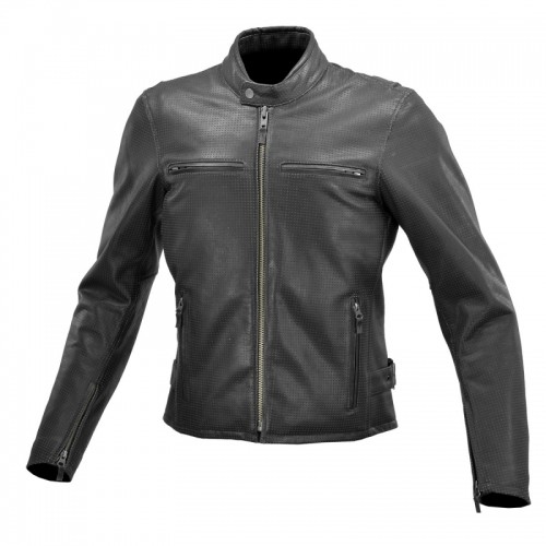 모토샵,LJ-538 Vented Single Riders Leather Jacket #BLACK