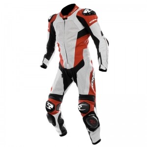S-55 RACING LEATHER SUIT #WHITE-RED