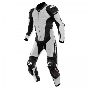S-55 RACING LEATHER SUIT #WHITE-BLACK